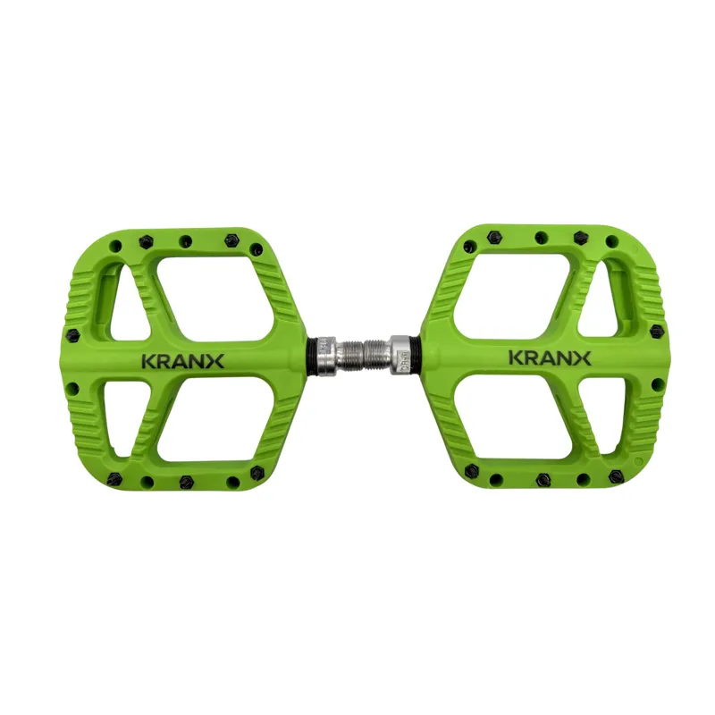 KranX Trail Bright Platform Mountain Bike Pedal - Green-1