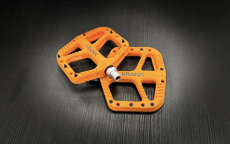 KranX Trail Bright Platform Mountain Bike Pedal - Orange-2