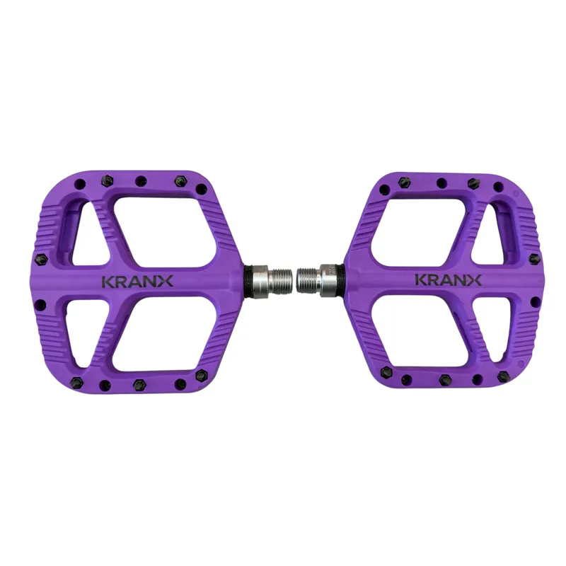 KranX Trail Bright Platform Mountain Bike Pedal - Purple-1
