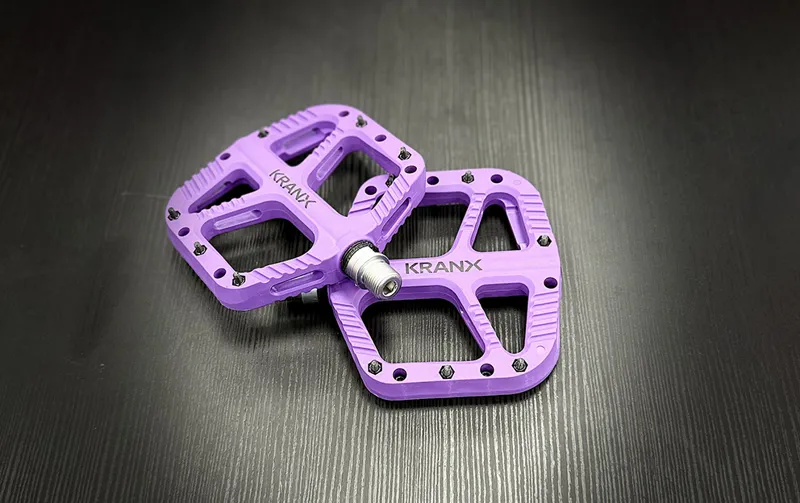 KranX Trail Bright Platform Mountain Bike Pedal - Purple-3