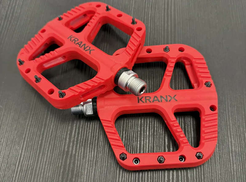 KranX Trail Bright Platform Mountain Bike Pedal - Red-4