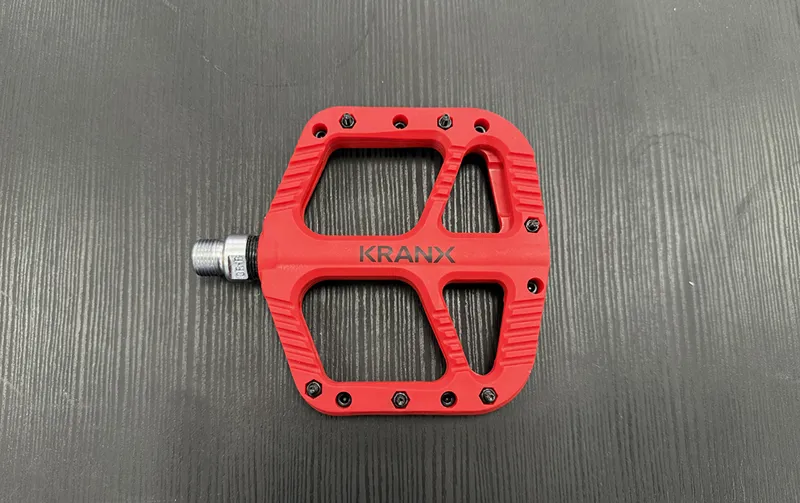 KranX Trail Bright Platform Mountain Bike Pedal - Red-5