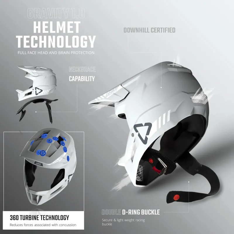 Leatt Gravity 1.0 Full Face Mountain Bike Helmet - Black-6