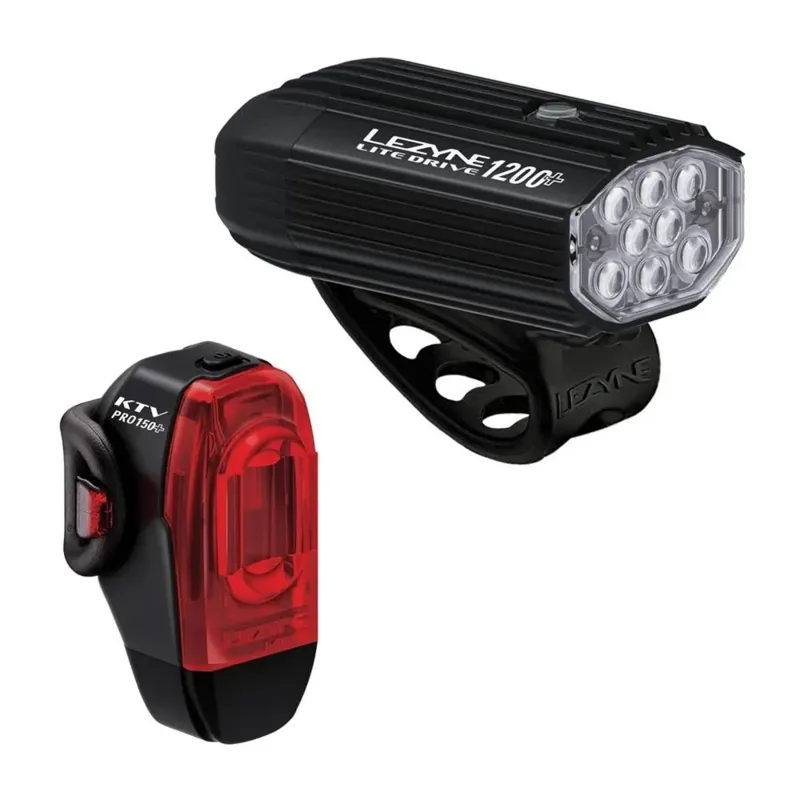 Lezyne Lite Drive 1200+ KTV Drive Pro+ LED Bike Light Set