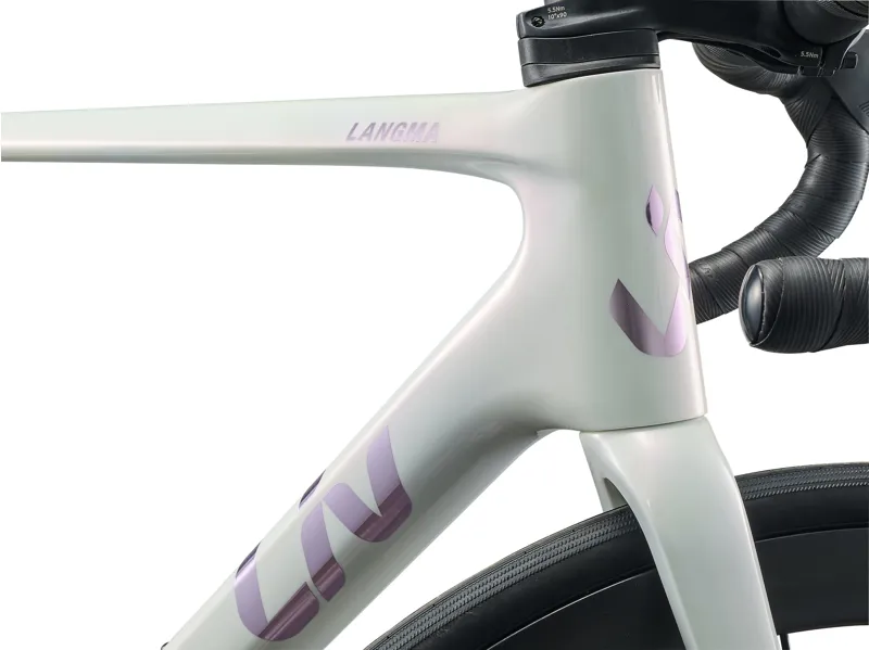 2026 Liv Langma Advanced Pro 1 Womens Road Bike - Fancy White/Chrome-5