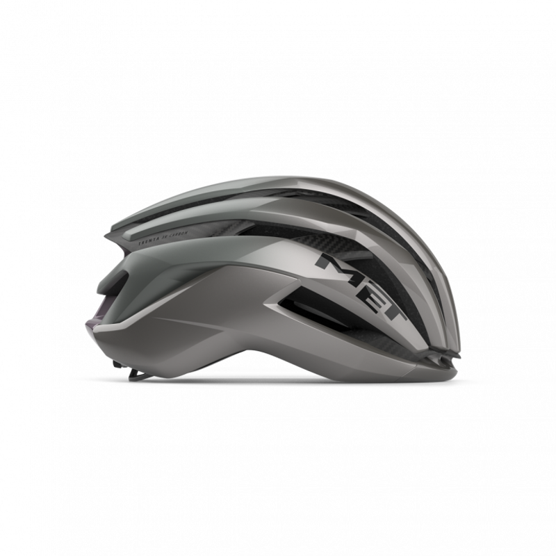 MET Trenta 3K Carbon Airframe Road Cycling Helmet - Opal Grey-1
