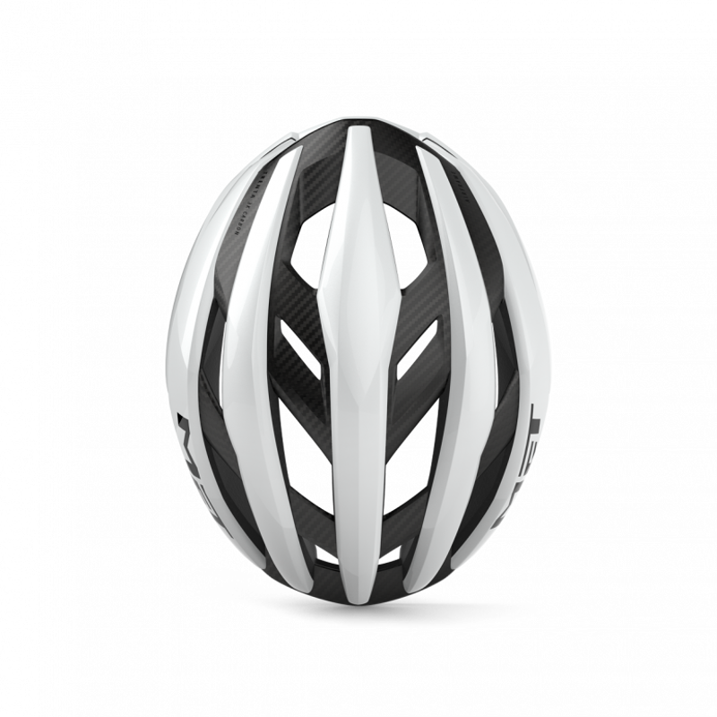 MET Trenta 3K Carbon Airframe Road Cycling Helmet - White-3