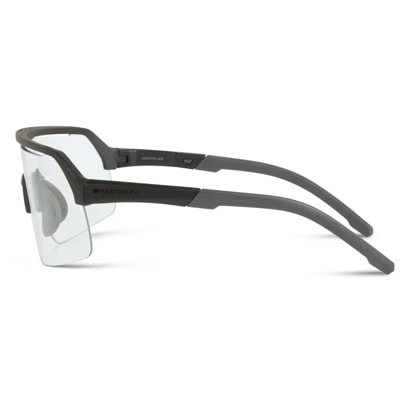 Madison Crypto Air Matte Black Sunglasses - Clear Lens-2