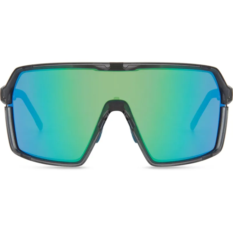 Madison Crypto Crystal Gloss Smoke Sunglasses - Green Mirror Lens-5