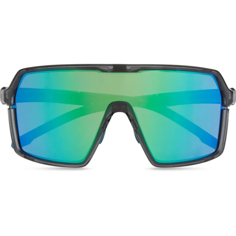 Madison Crypto Crystal Gloss Smoke Sunglasses - Green Mirror Lens-6