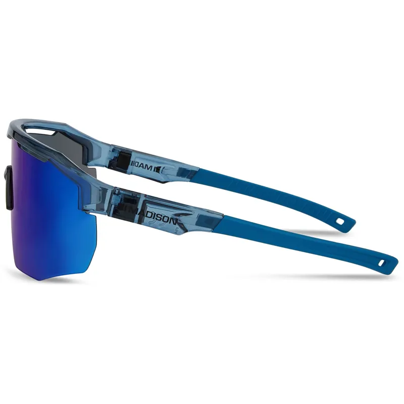 Madison Eyewear Cipher Sunglasses 3 Lens Pack - Crystal Gloss Blue/Mirror-6