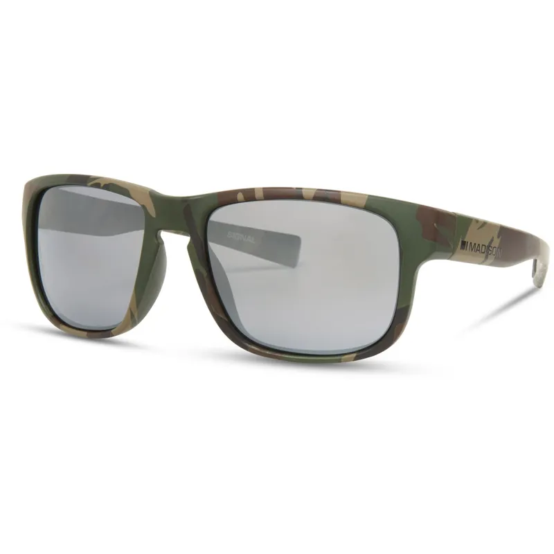 Madison Signal Camo Sunglasses 3 Polarised Lens Pack - Silver Mirror/Bronze