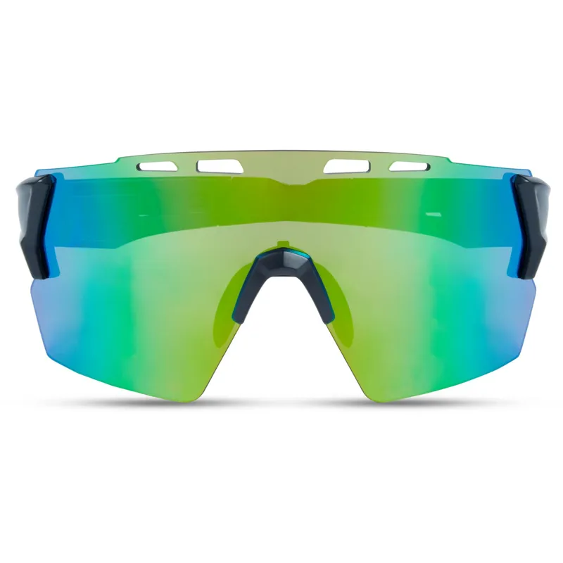 Madison Stealth Matte Dark Grey Sunglasses - Green Mirror Lens-4