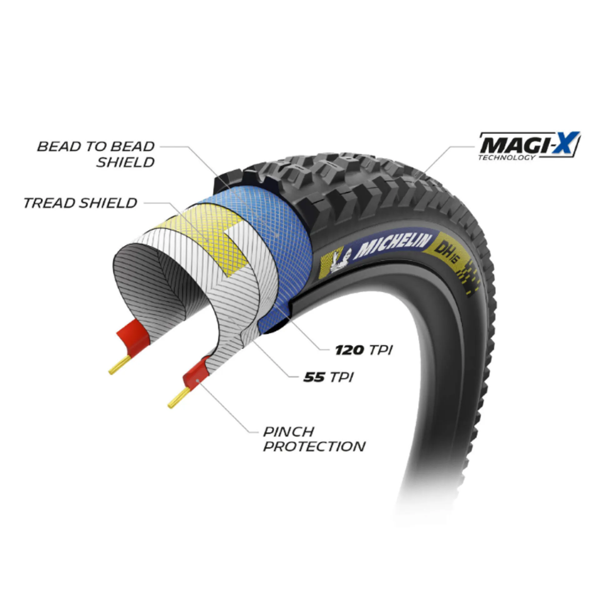 Michelin DH16 Racing Line Mountain Bike Tyre Dark