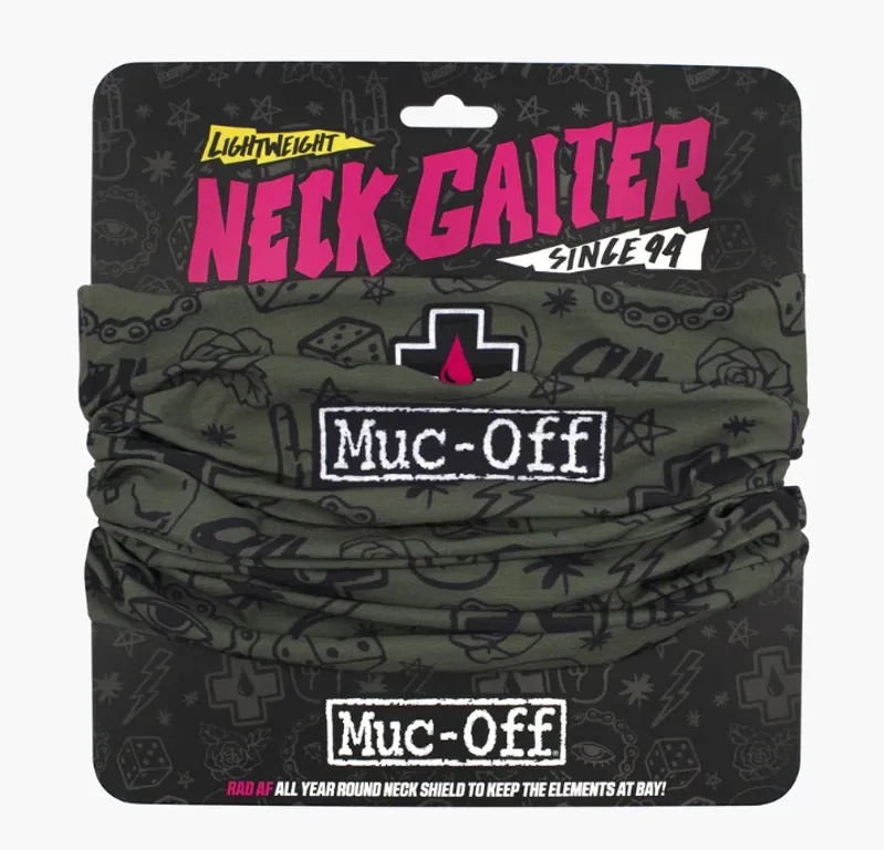 Muc-Off Lightweight Neck Gaiter - Green Punk-2