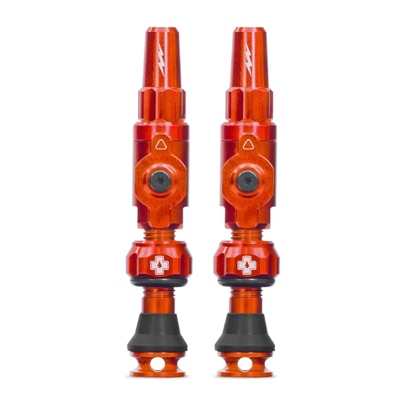 Muc-Off Tubeless Bicycle Tyre Valves Big Bore Lite - Orange