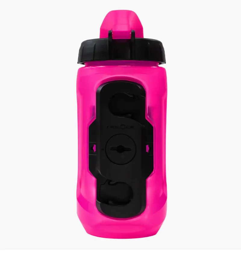 Muc-Off x Fidlock Twist Bottle 450ml with Bike Base - Pink-2
