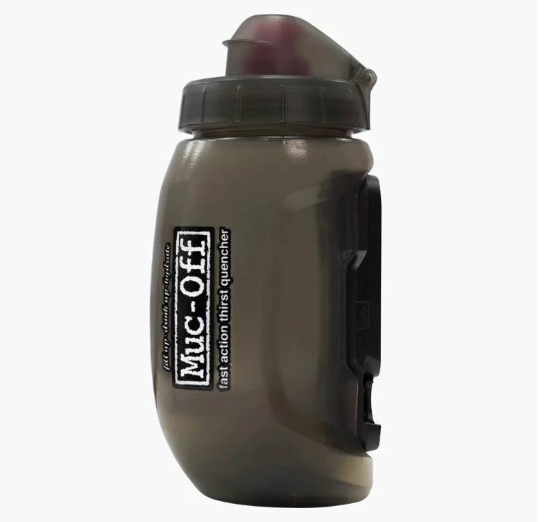 Muc-Off x Fidlock Twist Bottle 450ml with Bike Base - Smoked-2
