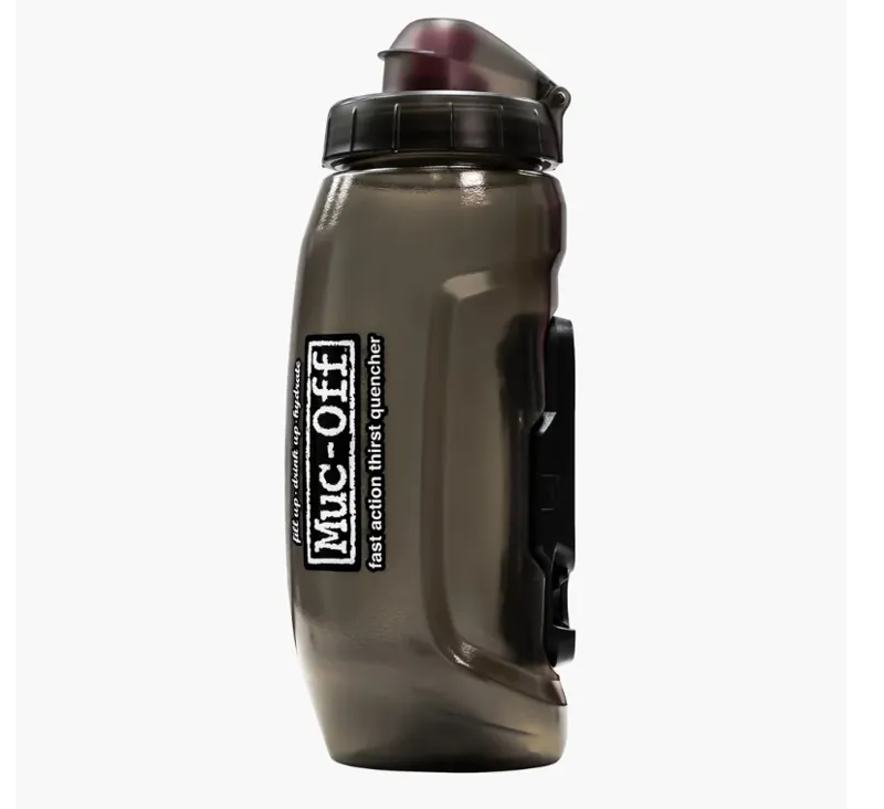 Muc-Off x Fidlock Twist Bottle 590ml with Bike Base - Smoked-2