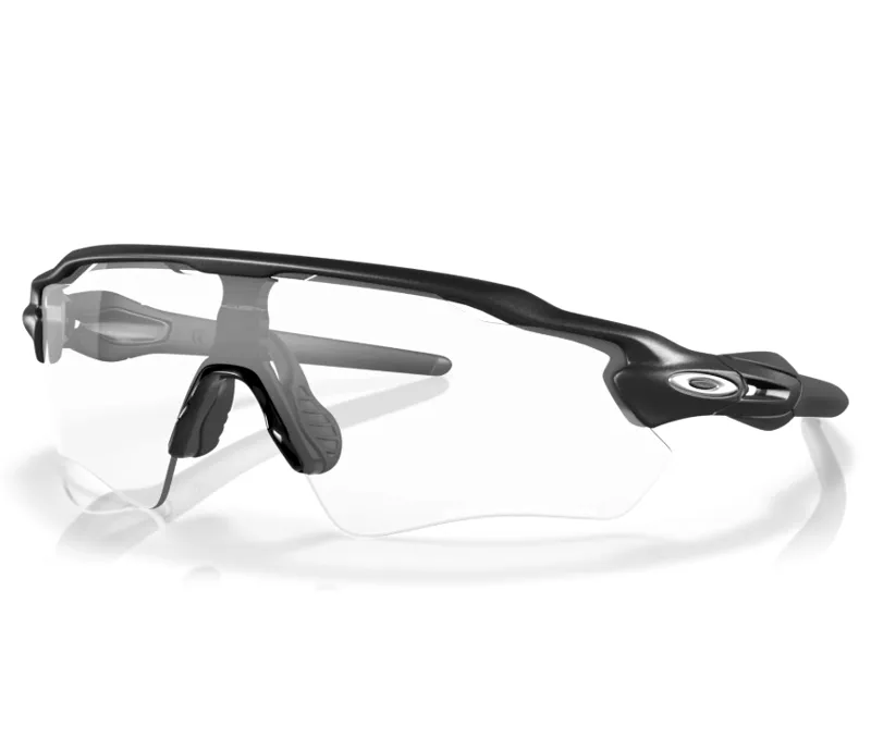 Oakley Radar EV Path Sunglasses - Clear-Black Iridium Photochromic Lens/Steel