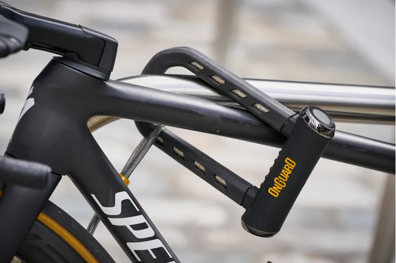 OnGuard RockSolid D-Lock Bicycle Lock - Black/Yellow-5