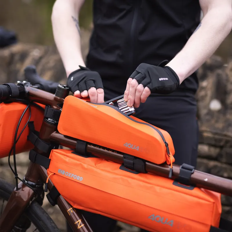 Oxford Aqua Evo Adventure XL 1.5L Bike Top Tube Pack - Orange-7