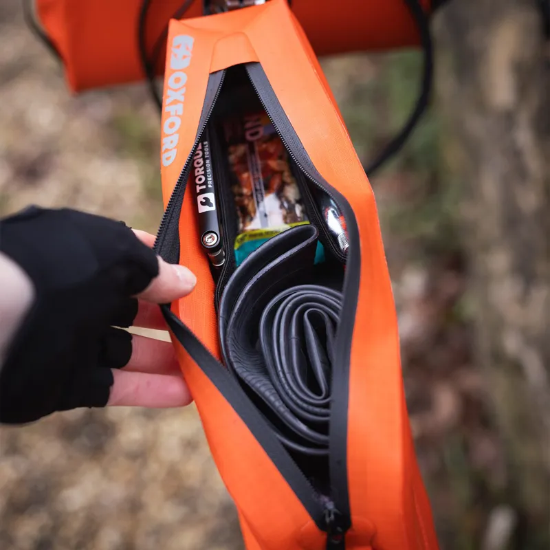 Oxford Aqua Evo Adventure XL 1.5L Bike Top Tube Pack - Orange-6