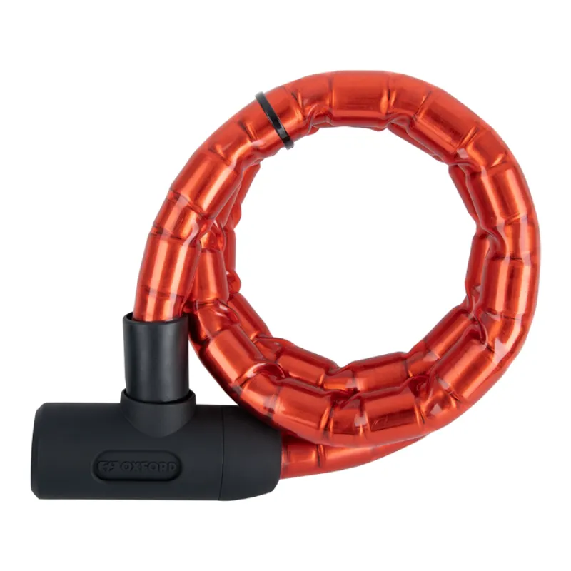 Oxford Barrier Armoured Cable 25mm x 1.4m Bike Lock - Red