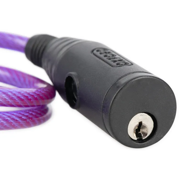 Oxford Bumper Cable Lock 6mm x 0.6m Bike Lock - Purple-5