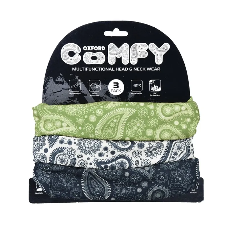 Oxford Comfy 3-Pack Buff/Neck Wear - Paisley-5