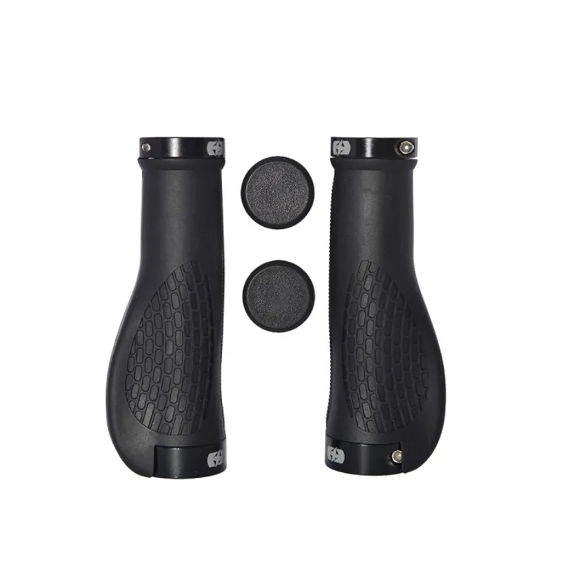 Oxford Lock-On Ergonomic Bike Handlebar Grips - Black-1