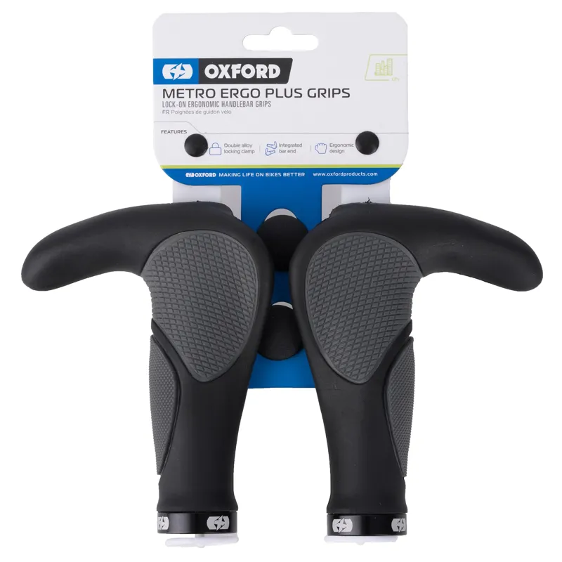 Oxford Metro Plus Bike Handlebar Grips - Black-1