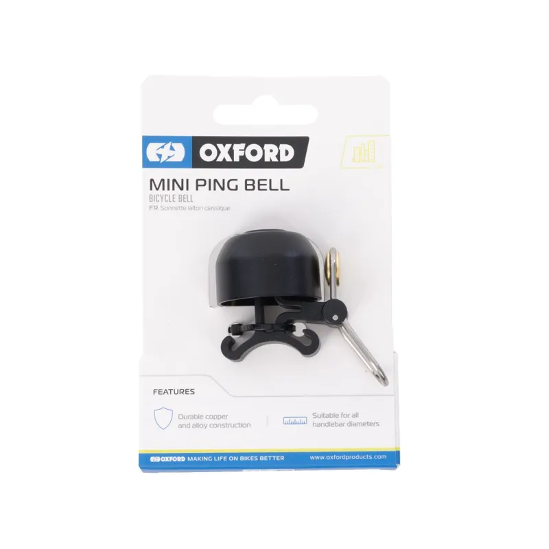 Oxford Mini Ping Bicycle Bell - Black-2