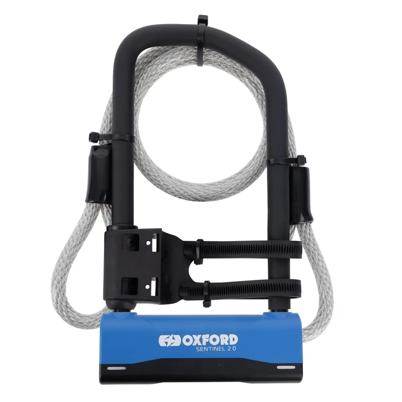 Oxford Sentinel 2.0 Bicycle U-Lock 320mm with 1.2m Cable - Long Duo