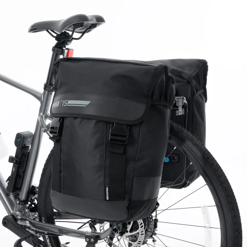 Oxford T15 QR Bicycle Pannier Bag 15L - Black-2