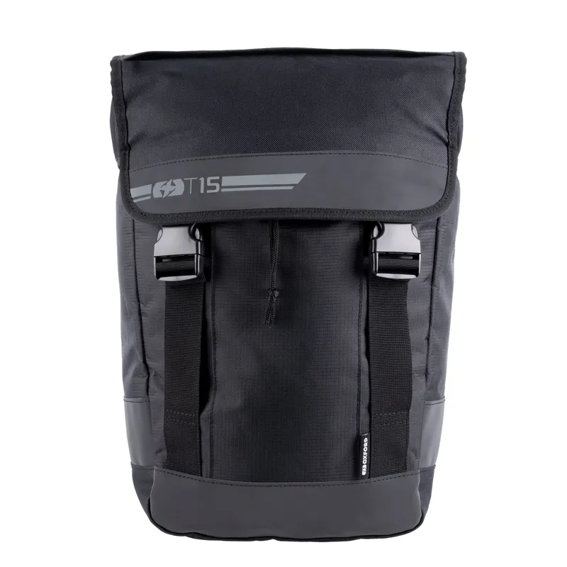 Oxford T15 QR Bicycle Pannier Bag 15L - Black-1