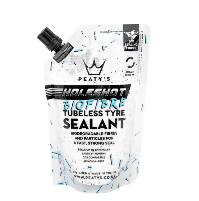 Peatys HoleShot BioFibre Tubeless Tyre Sealant 120ml