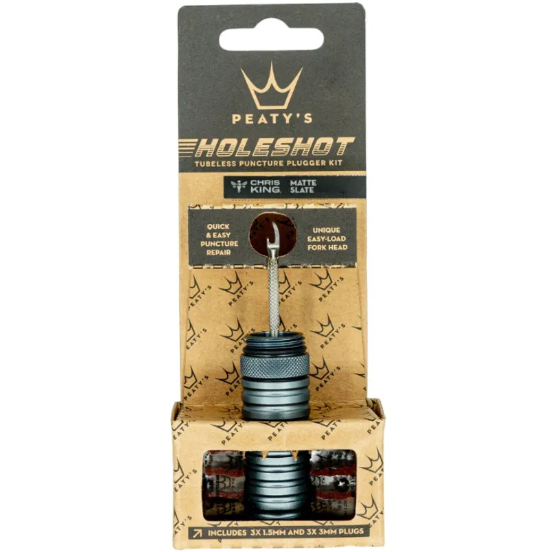 Peatys Holeshot Tubeless Tyre Puncture Plugger Kit - Slate