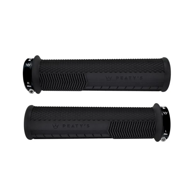 Peatys Monarch Knurl Handlebar Grip Thin 30-32mm - Black