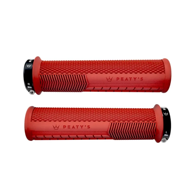 Peatys Monarch Knurl Handlebar Grip Thin 30-32mm - Red