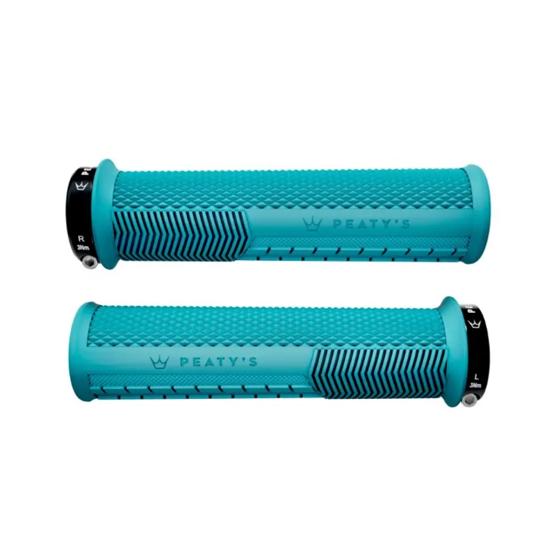 Peatys Monarch Knurl Handlebar Grip Thin 30-32mm - Turquoise