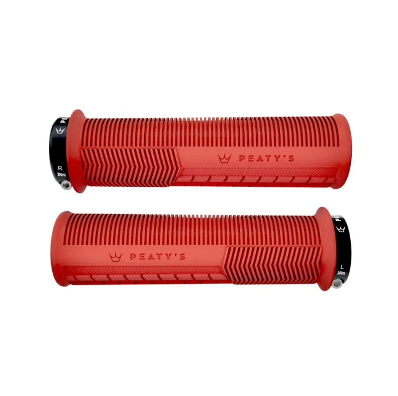 Peatys Monarch Mushroom Handlebar Grip Thick 32-34mm - Red