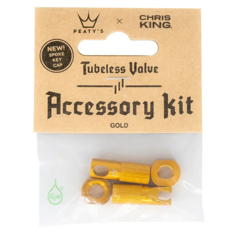 Peatys x Chris King Tubeless Valve Accessory Kit - Gold