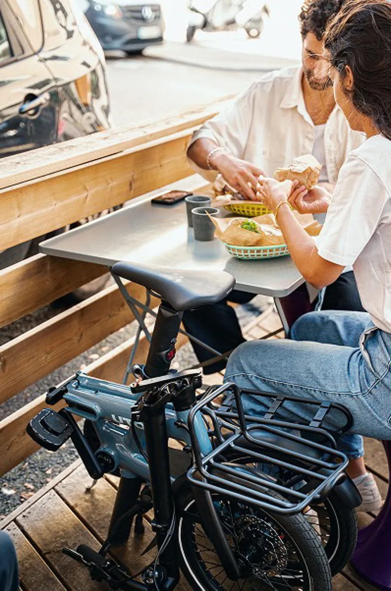 UTO Morning Pro16 Folding Electric Bike - Taupe-5