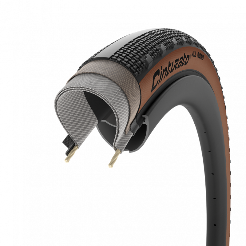 Pirelli Cinturato All Road 700c Tubeless Ready Gravel Bike Tyre - Tan-5