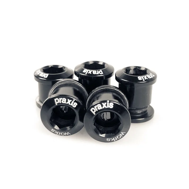 Praxis Alloy Chainring Bolts - Black - 5 Pack