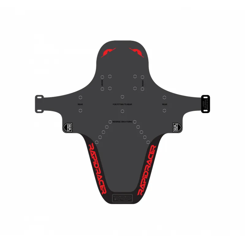 Rapid Race Products EnduroGuard Front MTB Mudguard - Large - Black/Red