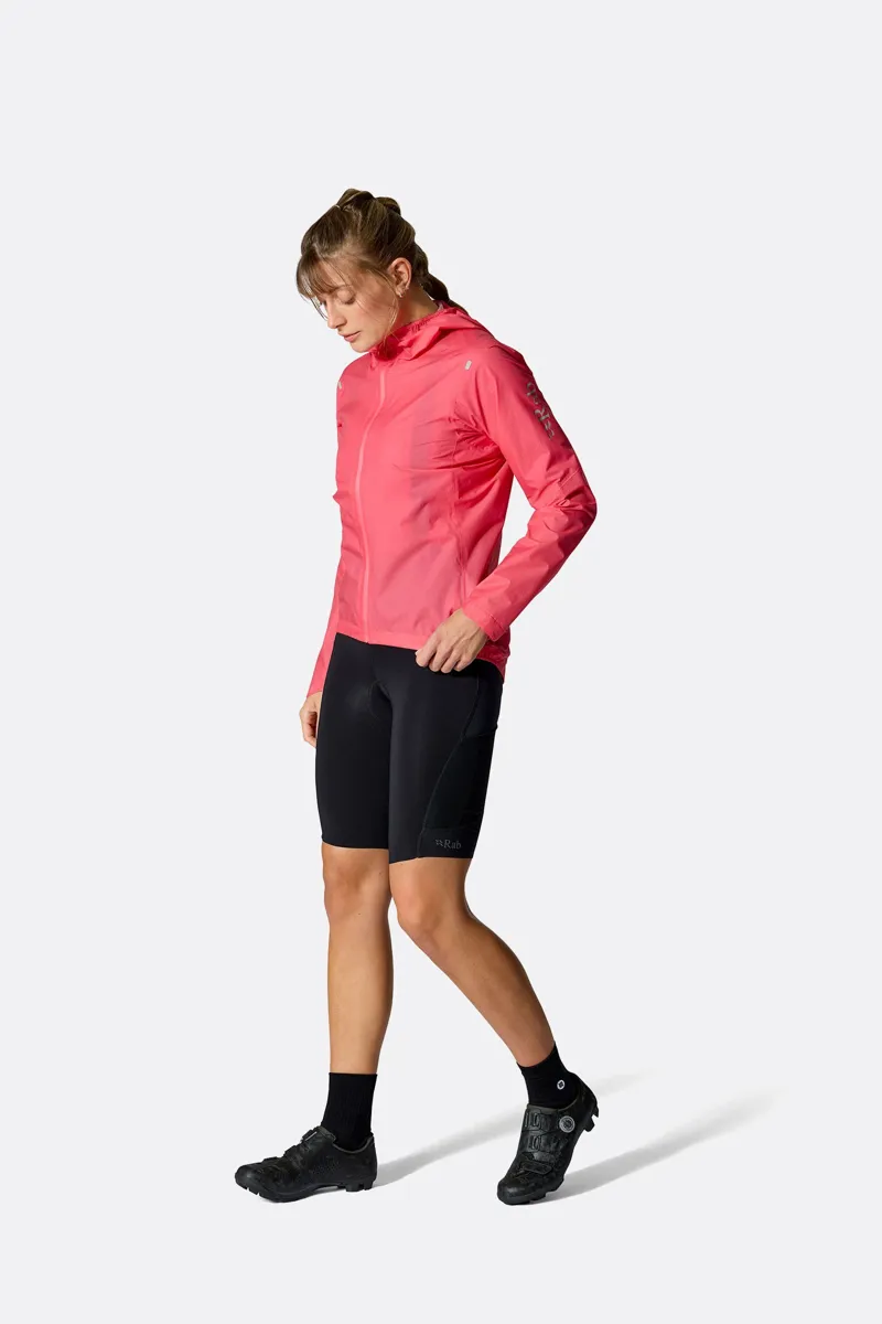 Rab Cinder Phantom Womens Waterproof Mountain Bike Jacket - Hibiscus-4