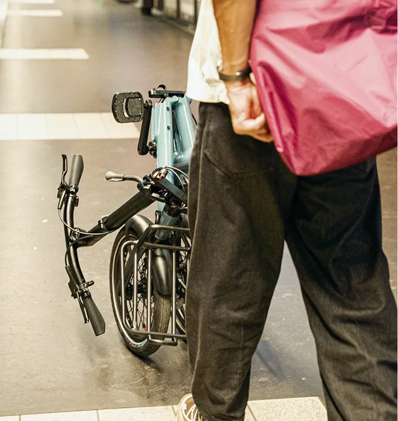 UTO Morning Pro16 Folding Electric Bike - Mineral Blue-6