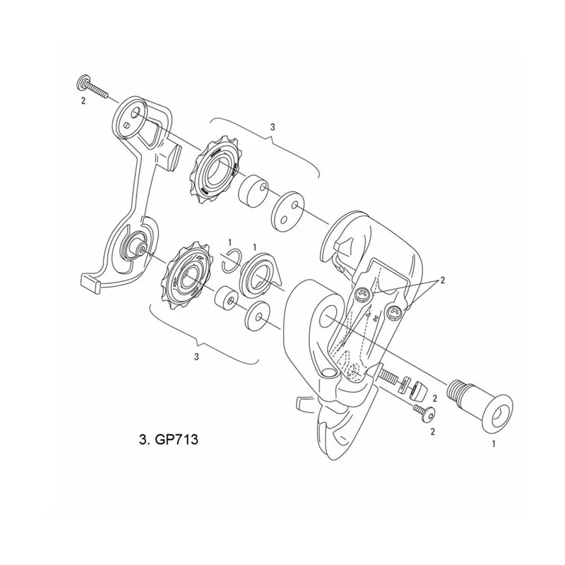 SRAM X9 Spare Rear Derailleur Pulley Kit 2004 9.0SL / 2003 9.0-1